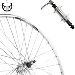 Hinterrad 28", FW7, silber, SE, CHRINA, Aluminiumfelge und -nabe,...