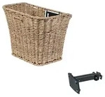 Vorderradkorb BREMEN RATTAN LOOK FM, Basil, seagrass, inkl. Lenkerrohrhalter,...