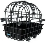 Hinterrad-Tierfahrradkorb Luna 50x36x50cm, schwarz, weitmaschig