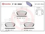 BREMBO Bremsbelagsatz, Scheibenbremse XTRA LINE p30056x f&uuml;r HYUNDAI KIA (DYK)
