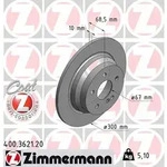 ZIMMERMANN Bremsscheibe 400362120 Hinterachse voll 300mm 10mm f&uuml;r Mercedes (BBDC)