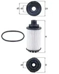MAHLE &Ouml;lfilter ox1137d Filtereinsatz 123mm f&uuml;r Opel GM Vaughall