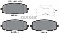 TEXTAR Bremsbelagsatz, Scheibenbremse 2427501 f&uuml;r KIA HYUNDAI NAZA
