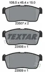 TEXTAR Bremsbelagsatz, Scheibenbremse 2350701 f&uuml;r TOYOTA DAIHATSU Subaru MAZDA