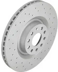 ZIMMERMANN Bremsscheibe 100330152 Vorderachse Gelocht 345mm 30mm f&uuml;r VAG