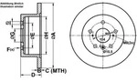 ATE Bremsscheibe 24011003991 voll 281mm 10mm f&uuml;r LEXUS