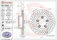 BREMBO Bremsscheibe COATED DISC LINE 09d93011 330mm 28mm f&uuml;r Porsche