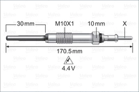 VALEO Gl&uuml;hkerze 345247 f&uuml;r Opel Vaughall