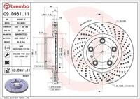 BREMBO Bremsscheibe 09d93111 330mm 28mm f&uuml;r Porsche