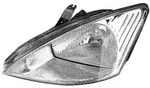 VAN WEZEL Hauptscheinwerfer 1858961 H4 links f&uuml;r Ford