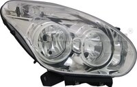TYC Hauptscheinwerfer 2012425052 H7/H1 rechts f&uuml;r Opel Fiat