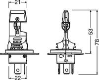 OSRAM Gl&uuml;hlampe, Hauptscheinwerfer 64193dwnbsp2hb