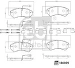 FEBI BILSTEIN Bremsbelagsatz, Scheibenbremse 180899 Vorderachse f&uuml;r Fiat Opel