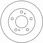 A.B.S. Bremsscheibe 16496 bel&uuml;ftet 250mm 22mm f&uuml;r NISSAN