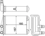 MAHLE W&auml;rmetauscher, Innenraumheizung ah246000s f&uuml;r Opel Vaughall RENAULT