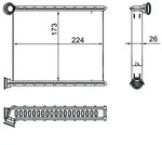 MAHLE W&auml;rmetauscher, Innenraumheizung ah270000s f&uuml;r Peugeot