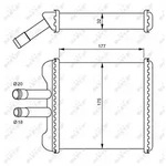 NRF W&auml;rmetauscher, Innenraumheizung 54237 f&uuml;r DAEWOO