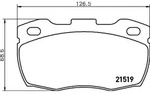 HELLA Bremsbelagsatz, Scheibenbremse 8db355012871 f&uuml;r LAND ROVER