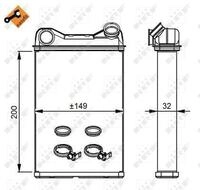 NRF W&auml;rmetauscher, Innenraumheizung EASY FIT 54292 f&uuml;r Fiat