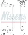 NISSENS W&auml;rmetauscher, Innenraumheizung 72655 f&uuml;r CADILLAC