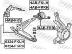 FEBEST Lenker, Radaufh&auml;ngung 0324fklh vorne links f&uuml;r HONDA