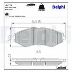 DELPHI Bremsbelagsatz, Scheibenbremse LP1779 f&uuml;r DAEWOO