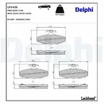 DELPHI Bremsbelagsatz, Scheibenbremse LP1420 f&uuml;r DAEWOO