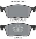 TEXTAR Bremsbelagsatz, Scheibenbremse 2259301 f&uuml;r Fiat Peugeot TOYOTA