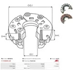 AS-PL Gleichrichter, Generator ARC5201S 1280mm f&uuml;r MAZDA MITSUBISHI