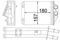 MAHLE W&auml;rmetauscher, Innenraumheizung ah213000s f&uuml;r Ford Fiat