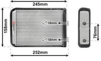 VAN WEZEL W&auml;rmetauscher, Innenraumheizung 17006220 f&uuml;r Fiat / LANCIA