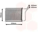VAN WEZEL W&auml;rmetauscher, Innenraumheizung 82006253 f&uuml;r HYUNDAI