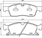 BREMBO Bremsbelagsatz, Scheibenbremse P 37 027 f&uuml;r JEEP