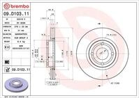 BREMBO Bremsscheibe 09.D103.11 278mm 23mm f&uuml;r Ford