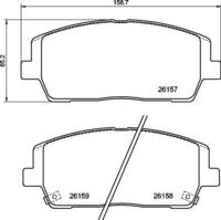 BREMBO Bremsbelagsatz, Scheibenbremse P 30 116 f&uuml;r KIA HYUNDAI