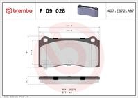 BREMBO Bremsbelagsatz, Scheibenbremse P 09 028 f&uuml;r Tesla