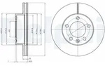DELPHI Bremsscheibe BG4328 302mm 28mm f&uuml;r Opel Vaughall NISSAN RENAULT TRUCKS