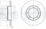 DELPHI Bremsscheibe BG4344 302mm 18mm f&uuml;r Vaughall NISSAN RENAULT