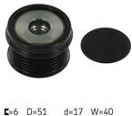 SKF Generatorfreilauf VKM 03658 f&uuml;r Volvo Ford