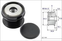 SCHAEFFLER INA Generatorfreilauf 535 0252 10 f&uuml;r Ford Volvo