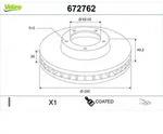 VALEO Bremsscheibe 672762 Vorderachse bel&uuml;ftet 295mm 26mm f&uuml;r KAWEI AUTO TOYOTA