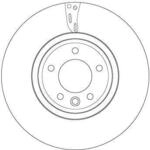 TRW Bremsscheibe DF6954S 349mm 34mm f&uuml;r LAND ROVER