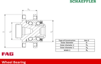 SCHAEFFLER FAG Radlagersatz 713 6139 50 f&uuml;r NISSAN