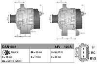 DENSO Generator DAN1041 f&uuml;r Ford Volvo