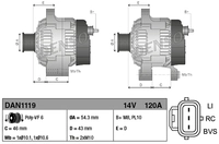 DENSO Generator DAN1119 f&uuml;r Ford Volvo