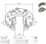 AS-PL Gleichrichter, Generator ARC5073 1080mm f&uuml;r MITSUBISHI Subaru