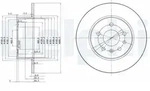 DELPHI Bremsscheibe BG3274 286mm 10mm f&uuml;r Vaughall SAAB Opel