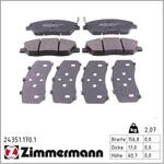 ZIMMERMANN Bremsbelagsatz, Scheibenbremse 24351.170.1 Vorderachse f&uuml;r SSANGYONG