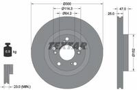 TEXTAR Bremsscheibe 92125000 300mm 25mm f&uuml;r HONDA