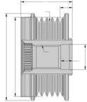 HELLA Generatorfreilauf 9XU 358 038-741 f&uuml;r Opel NISSAN RENAULT DACIA